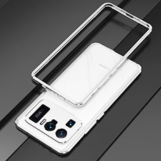 Custodia Lusso Alluminio Laterale Cover per Xiaomi Mi 11 Ultra 5G Argento