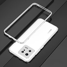 Custodia Lusso Alluminio Laterale Cover per Xiaomi Mi 13 5G Argento