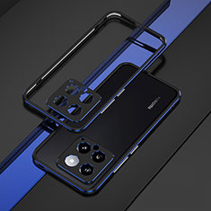 Custodia Lusso Alluminio Laterale Cover per Xiaomi Mi 14 5G Blu