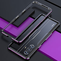 Custodia Lusso Alluminio Laterale Cover per Xiaomi Poco F3 GT 5G Viola