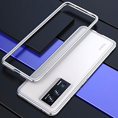 Custodia Lusso Alluminio Laterale Cover per Xiaomi Poco F5 Pro 5G Argento