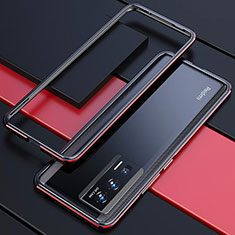 Custodia Lusso Alluminio Laterale Cover per Xiaomi Poco F5 Pro 5G Rosso e Nero