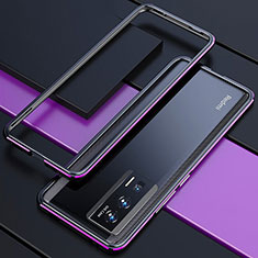 Custodia Lusso Alluminio Laterale Cover per Xiaomi Poco F5 Pro 5G Viola