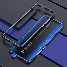 Custodia Lusso Alluminio Laterale Cover per Xiaomi Redmi K20 Blu e Nero