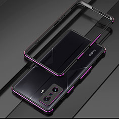 Custodia Lusso Alluminio Laterale Cover per Xiaomi Redmi K50 Gaming 5G Viola