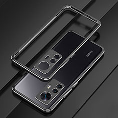 Custodia Lusso Alluminio Laterale Cover per Xiaomi Redmi K50 Ultra 5G Nero
