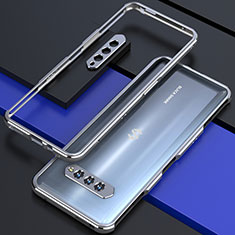 Custodia Lusso Alluminio Laterale Cover S01 per Xiaomi Black Shark 4 5G Argento