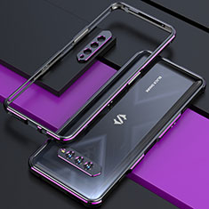 Custodia Lusso Alluminio Laterale Cover S01 per Xiaomi Black Shark 4 5G Viola