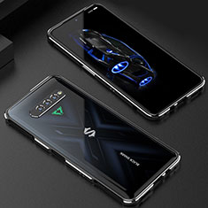 Custodia Lusso Alluminio Laterale Cover S01 per Xiaomi Black Shark 4S Pro 5G Nero