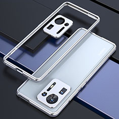 Custodia Lusso Alluminio Laterale Cover S01 per Xiaomi Mi Mix 4 5G Argento