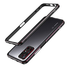 Custodia Lusso Alluminio Laterale Cover S01 per Xiaomi Poco M4 Pro 5G Rosso e Nero