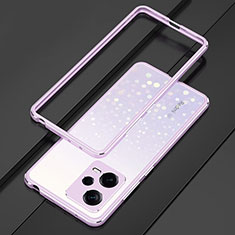 Custodia Lusso Alluminio Laterale Cover S01 per Xiaomi Redmi Note 12 5G Lavanda
