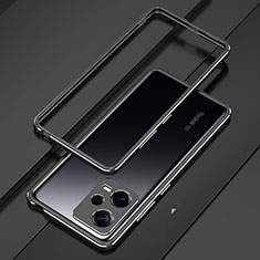 Custodia Lusso Alluminio Laterale Cover S01 per Xiaomi Redmi Note 12 5G Nero