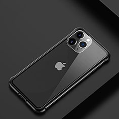 Custodia Lusso Alluminio Laterale Cover T01 per Apple iPhone 11 Pro Max Nero