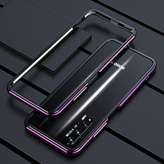 Custodia Lusso Alluminio Laterale Cover T01 per Huawei Honor 20S Viola