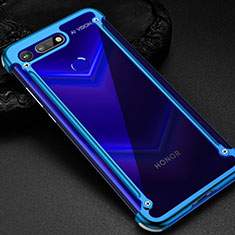 Custodia Lusso Alluminio Laterale Cover T01 per Huawei Honor V20 Blu