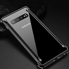 Custodia Lusso Alluminio Laterale Cover T01 per Samsung Galaxy S10 5G Nero
