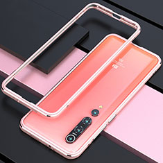 Custodia Lusso Alluminio Laterale Cover T01 per Xiaomi Mi 10 Pro Rosa