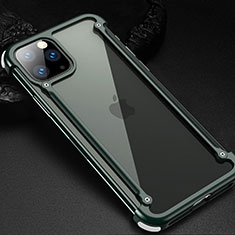 Custodia Lusso Alluminio Laterale Cover T02 per Apple iPhone 11 Pro Max Verde