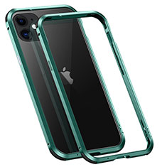 Custodia Lusso Alluminio Laterale Cover T02 per Apple iPhone 12 Verde