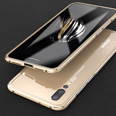 Custodia Lusso Alluminio Laterale Cover T02 per Huawei P20 Pro Oro