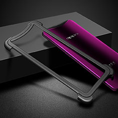 Custodia Lusso Alluminio Laterale per Oppo Find X Super Flash Edition Nero