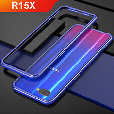 Custodia Lusso Alluminio Laterale per Oppo R15X Blu