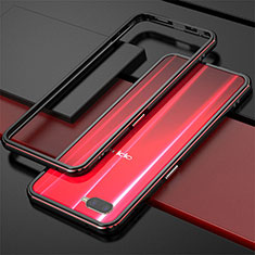 Custodia Lusso Alluminio Laterale per Oppo RX17 Neo Rosso e Nero