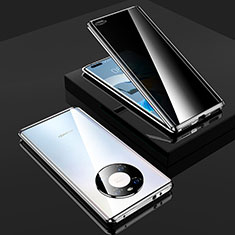 Custodia Lusso Alluminio Laterale Specchio 360 Gradi Cover K01 per Huawei Mate 40 Pro Argento