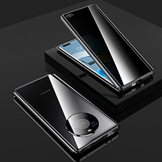 Custodia Lusso Alluminio Laterale Specchio 360 Gradi Cover K01 per Huawei Mate 40E Pro 4G Nero