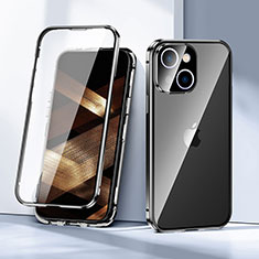 Custodia Lusso Alluminio Laterale Specchio 360 Gradi Cover LK1 per Apple iPhone 15 Nero