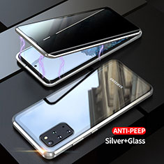 Custodia Lusso Alluminio Laterale Specchio 360 Gradi Cover LK1 per Samsung Galaxy S20 Plus 5G Argento