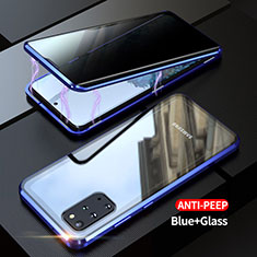 Custodia Lusso Alluminio Laterale Specchio 360 Gradi Cover LK1 per Samsung Galaxy S20 Plus 5G Blu