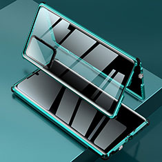 Custodia Lusso Alluminio Laterale Specchio 360 Gradi Cover LK2 per Samsung Galaxy Note 20 Ultra 5G Verde