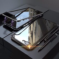 Custodia Lusso Alluminio Laterale Specchio 360 Gradi Cover M01 per Apple iPhone 7 Plus Nero