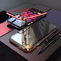 Custodia Lusso Alluminio Laterale Specchio 360 Gradi Cover M01 per Apple iPhone 8 Oro Rosa