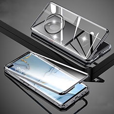 Custodia Lusso Alluminio Laterale Specchio 360 Gradi Cover M01 per Huawei Mate 40 Pro Nero