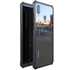 Custodia Lusso Alluminio Laterale Specchio 360 Gradi Cover M01 per Huawei Nova 3e Nero