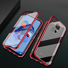 Custodia Lusso Alluminio Laterale Specchio 360 Gradi Cover M01 per Huawei Nova 5i Pro Rosso