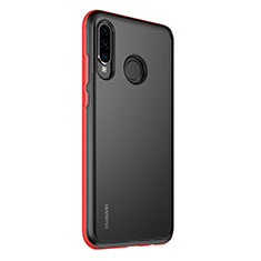 Custodia Lusso Alluminio Laterale Specchio 360 Gradi Cover M01 per Huawei P30 Lite Rosso