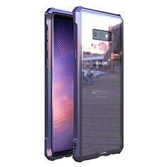 Custodia Lusso Alluminio Laterale Specchio 360 Gradi Cover M01 per Samsung Galaxy Note 9 Viola