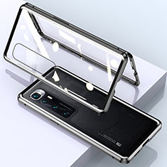 Custodia Lusso Alluminio Laterale Specchio 360 Gradi Cover M01 per Xiaomi Mi 10 Ultra Nero