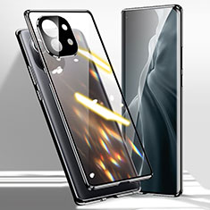 Custodia Lusso Alluminio Laterale Specchio 360 Gradi Cover M01 per Xiaomi Mi 11 Lite 4G Nero