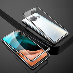 Custodia Lusso Alluminio Laterale Specchio 360 Gradi Cover M01 per Xiaomi Poco F2 Pro Argento