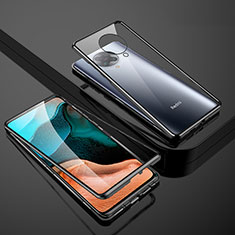 Custodia Lusso Alluminio Laterale Specchio 360 Gradi Cover M01 per Xiaomi Redmi K30 Pro 5G Nero