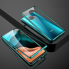 Custodia Lusso Alluminio Laterale Specchio 360 Gradi Cover M01 per Xiaomi Redmi K30 Pro Zoom Verde
