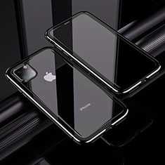 Custodia Lusso Alluminio Laterale Specchio 360 Gradi Cover M02 per Apple iPhone 11 Pro Max Nero