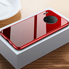 Custodia Lusso Alluminio Laterale Specchio 360 Gradi Cover M02 per Huawei Mate 30 Pro 5G Rosso Rosa