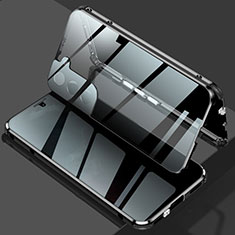Custodia Lusso Alluminio Laterale Specchio 360 Gradi Cover M02 per Samsung Galaxy S21 FE 5G Nero