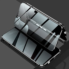 Custodia Lusso Alluminio Laterale Specchio 360 Gradi Cover M02 per Samsung Galaxy S24 Plus 5G Nero